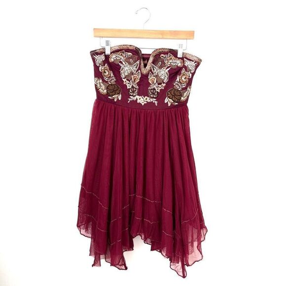Free People Tulle Embroidered Dress - Picture 1 of 12